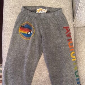 Gray Aviator Nation Sweatpants